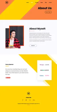steve mini website template desktop screenshot