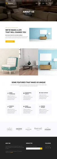 woodrox mini website template desktop screenshot