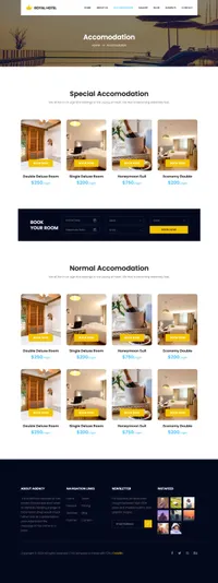 royal mini website template desktop screenshot