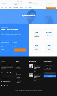 drcare mini website template desktop screenshot
