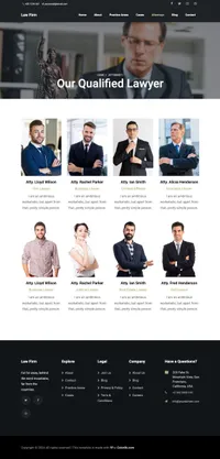 lawfirm mini website template desktop screenshot