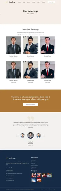 ariclaw mini website template desktop screenshot