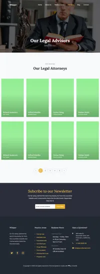 whisper mini website template desktop screenshot