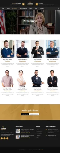 atorni mini website template desktop screenshot