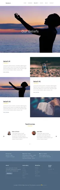 reborn mini website template desktop screenshot