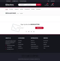 electro mini website template desktop screenshot