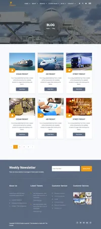 carries mini website template desktop screenshot