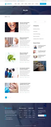 dento mini website template desktop screenshot