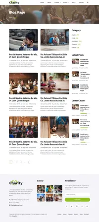 charity-2 mini website template desktop screenshot