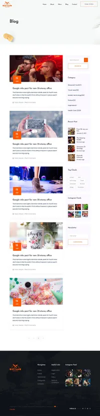 allfood mini website template desktop screenshot