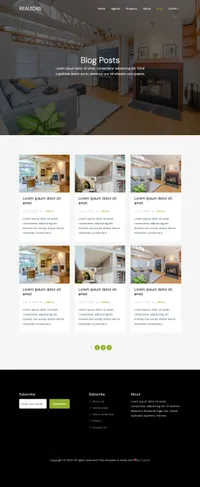 realtors mini website template desktop screenshot