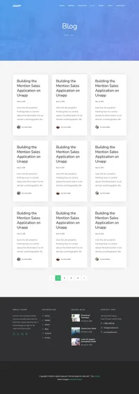 unapp mini website template desktop screenshot
