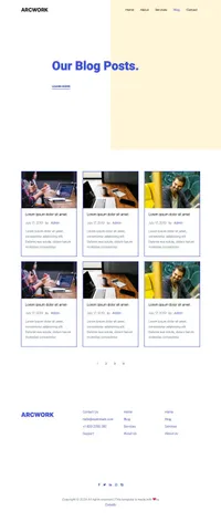 arcwork mini website template desktop screenshot