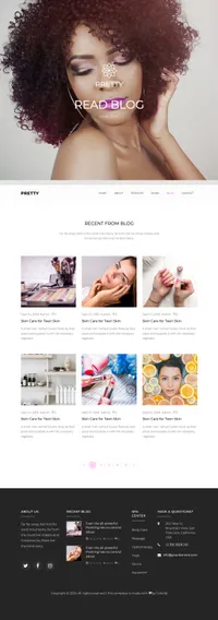 pretty mini website template desktop screenshot