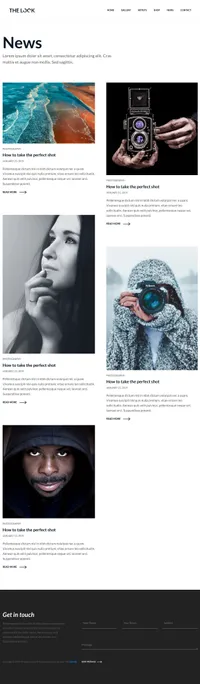 thelook mini website template desktop screenshot
