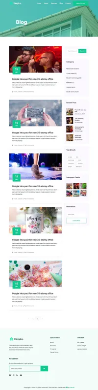 easylo mini website template desktop screenshot