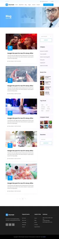 docmed mini website template desktop screenshot