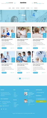 dentista mini website template desktop screenshot