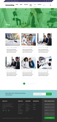 accounting mini website template desktop screenshot