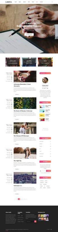 lawful mini website template desktop screenshot