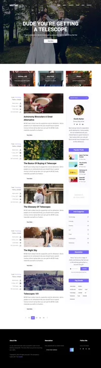 meetme mini website template desktop screenshot