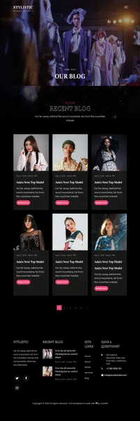 stylistic mini website template desktop screenshot