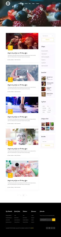 tasty-recipes mini website template desktop screenshot
