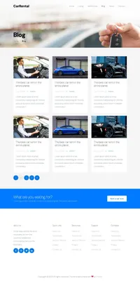 carrentals mini website template desktop screenshot