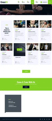crossfit-2 mini website template desktop screenshot