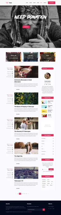 kare mini website template desktop screenshot
