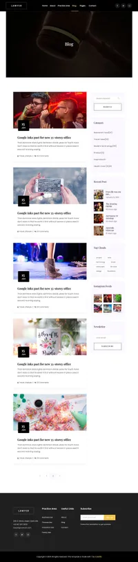 lawyer mini website template desktop screenshot