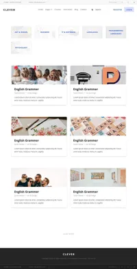clever mini website template desktop screenshot