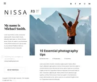 nissa mini website template desktop screenshot