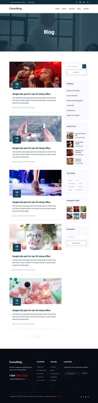 consultingbiz mini website template desktop screenshot