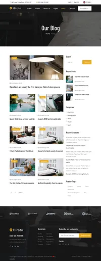 hiroto mini website template desktop screenshot
