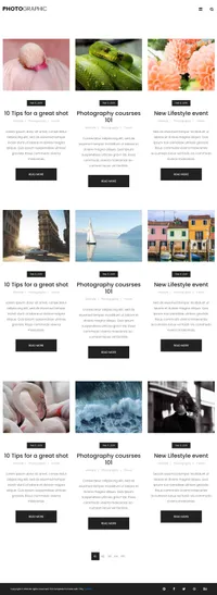 photographer mini website template desktop screenshot