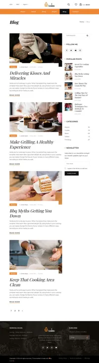 cake mini website template desktop screenshot
