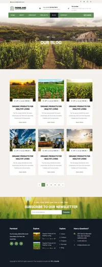 farmland mini website template desktop screenshot