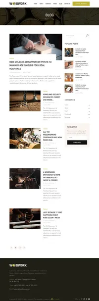 woodwork mini website template desktop screenshot