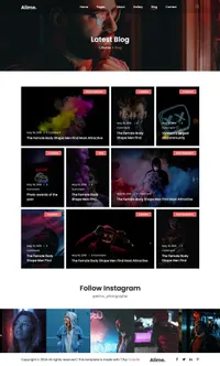 alime mini website template desktop screenshot