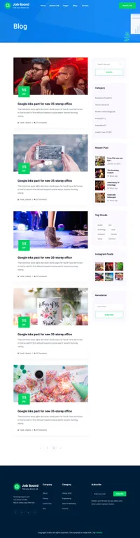 job-board-2 mini website template desktop screenshot