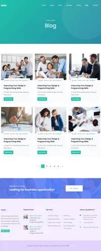 saita mini website template desktop screenshot