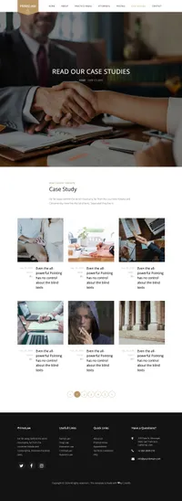 primelaw mini website template desktop screenshot