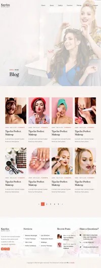 kayelux mini website template desktop screenshot