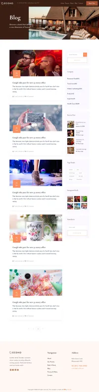 ecoho mini website template desktop screenshot