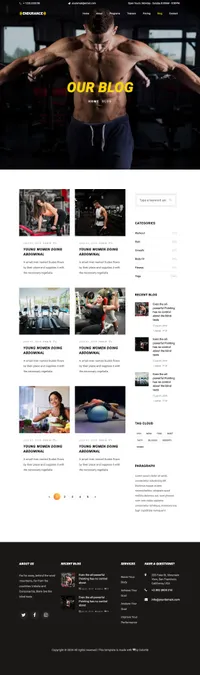 endurance mini website template desktop screenshot