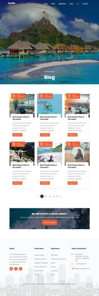pacific mini website template desktop screenshot