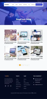 it-solution mini website template desktop screenshot