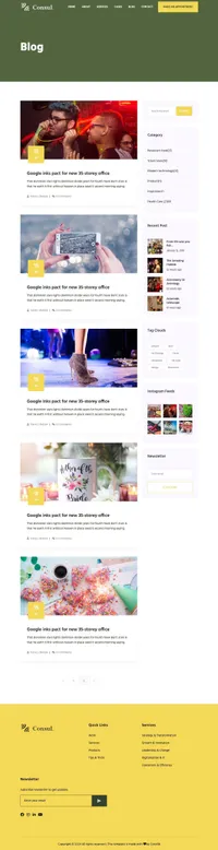 consul mini website template desktop screenshot