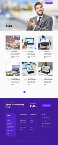 cohost mini website template desktop screenshot